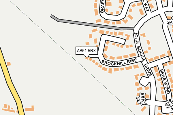 AB51 5RX map - OS OpenMap – Local (Ordnance Survey)