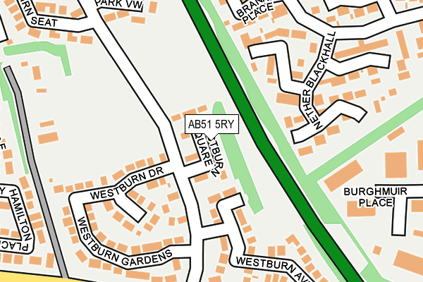 AB51 5RY map - OS OpenMap – Local (Ordnance Survey)