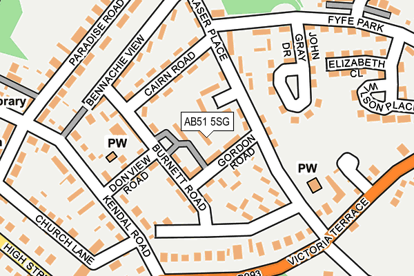 AB51 5SG map - OS OpenMap – Local (Ordnance Survey)