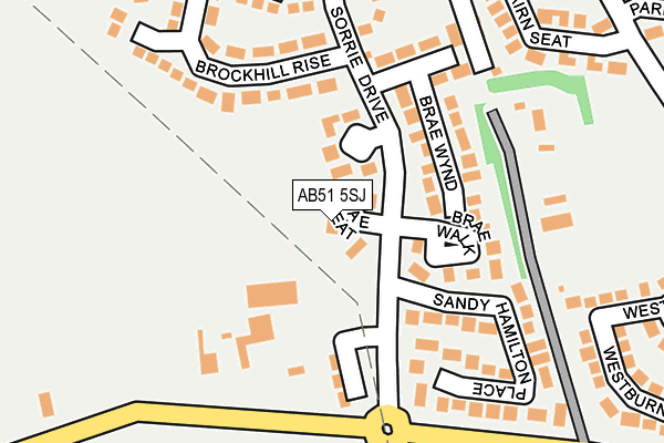 AB51 5SJ map - OS OpenMap – Local (Ordnance Survey)