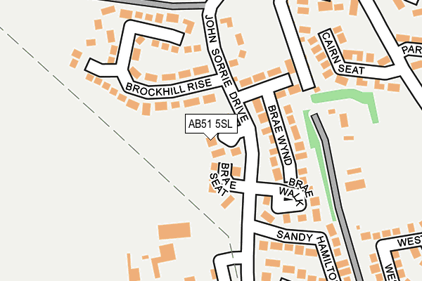 AB51 5SL map - OS OpenMap – Local (Ordnance Survey)