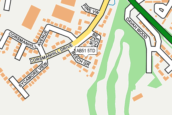 AB51 5TD map - OS OpenMap – Local (Ordnance Survey)