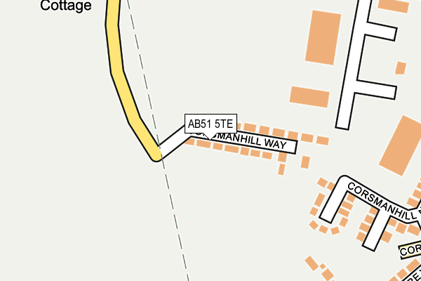 AB51 5TE map - OS OpenMap – Local (Ordnance Survey)