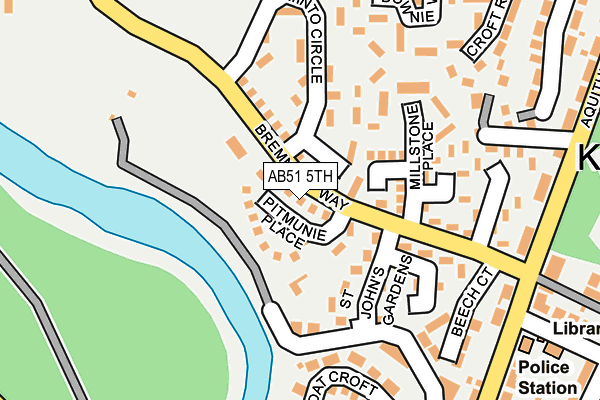 AB51 5TH map - OS OpenMap – Local (Ordnance Survey)