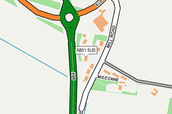 AB51 5UD map - OS OpenMap – Local (Ordnance Survey)