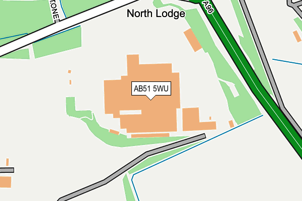 AB51 5WU map - OS OpenMap – Local (Ordnance Survey)
