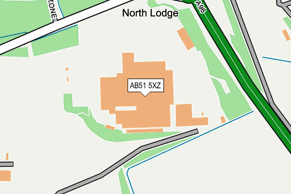 AB51 5XZ map - OS OpenMap – Local (Ordnance Survey)
