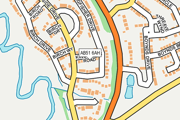AB51 6AH map - OS OpenMap – Local (Ordnance Survey)