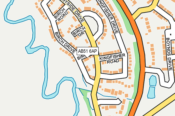 AB51 6AP map - OS OpenMap – Local (Ordnance Survey)