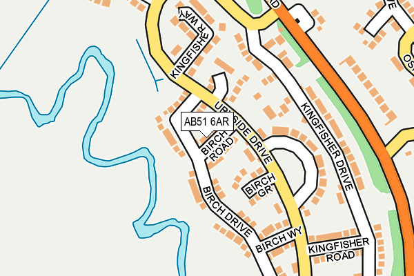 AB51 6AR map - OS OpenMap – Local (Ordnance Survey)