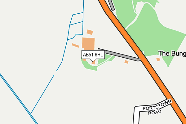 AB51 6HL map - OS OpenMap – Local (Ordnance Survey)