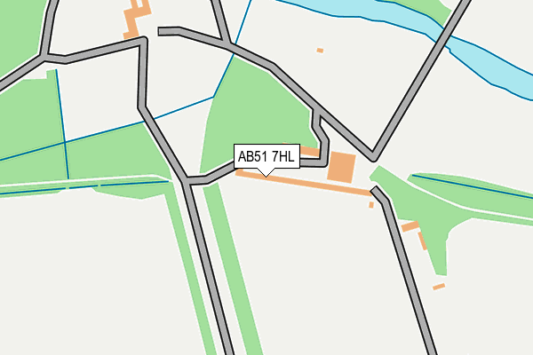 AB51 7HL map - OS OpenMap – Local (Ordnance Survey)