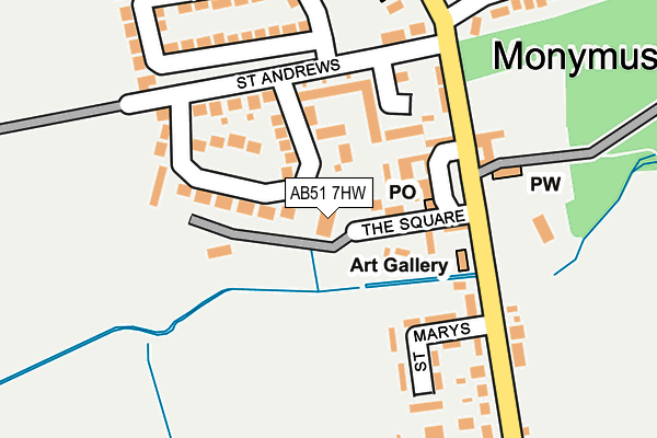 AB51 7HW map - OS OpenMap – Local (Ordnance Survey)