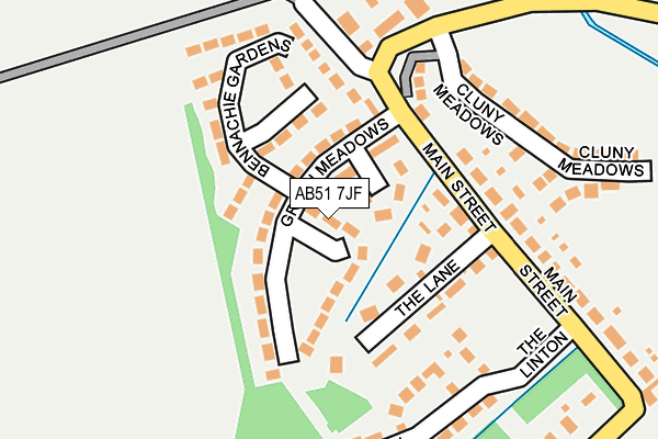AB51 7JF map - OS OpenMap – Local (Ordnance Survey)