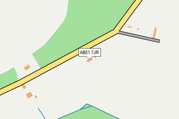 AB51 7JR map - OS OpenMap – Local (Ordnance Survey)