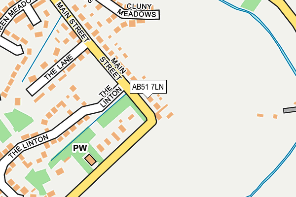 AB51 7LN map - OS OpenMap – Local (Ordnance Survey)