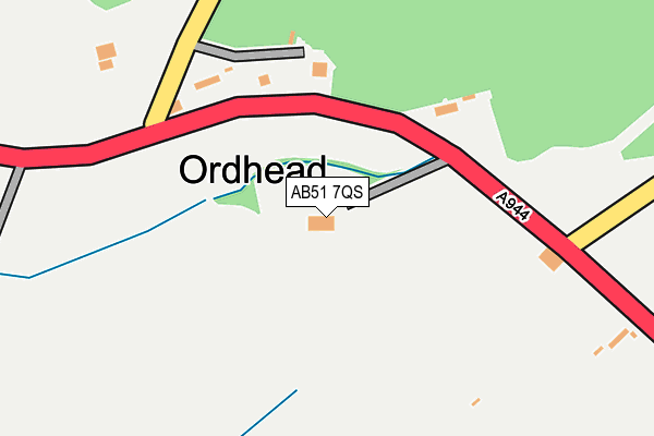 AB51 7QS map - OS OpenMap – Local (Ordnance Survey)