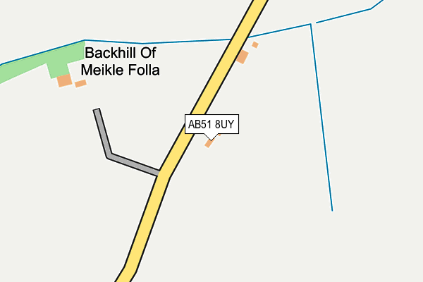 AB51 8UY map - OS OpenMap – Local (Ordnance Survey)