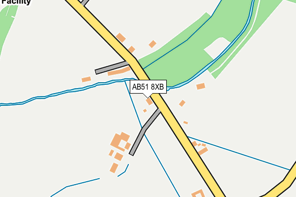 AB51 8XB map - OS OpenMap – Local (Ordnance Survey)