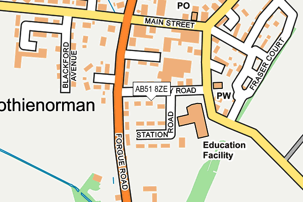 AB51 8ZE map - OS OpenMap – Local (Ordnance Survey)