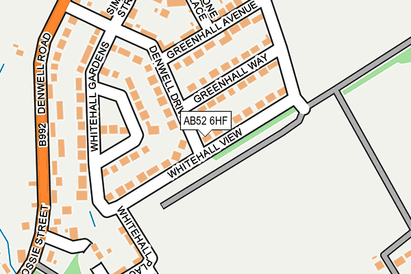 AB52 6HF map - OS OpenMap – Local (Ordnance Survey)