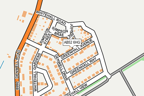 AB52 6HG map - OS OpenMap – Local (Ordnance Survey)