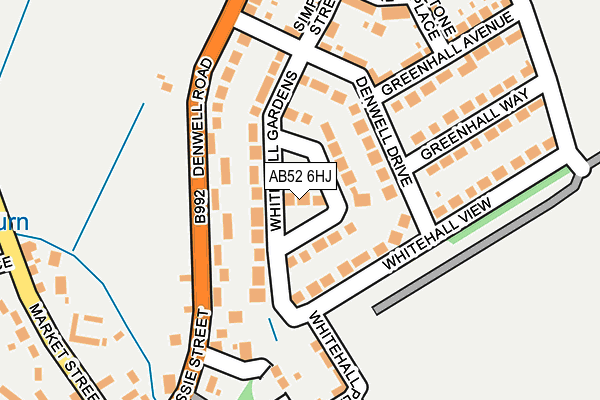 AB52 6HJ map - OS OpenMap – Local (Ordnance Survey)