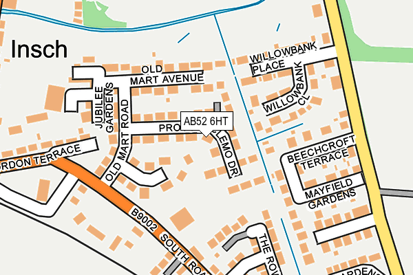 AB52 6HT map - OS OpenMap – Local (Ordnance Survey)