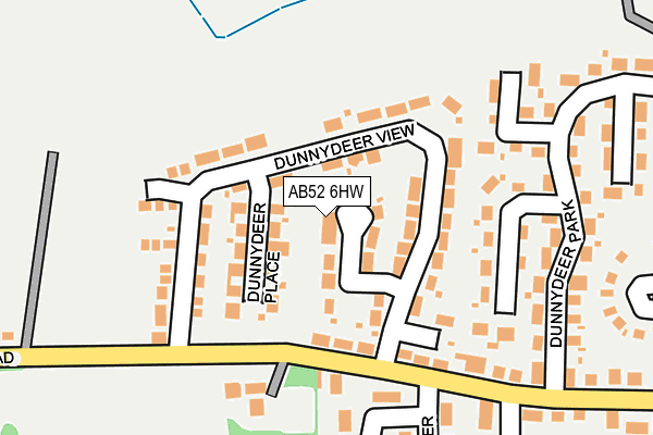 AB52 6HW map - OS OpenMap – Local (Ordnance Survey)