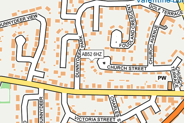 AB52 6HZ map - OS OpenMap – Local (Ordnance Survey)