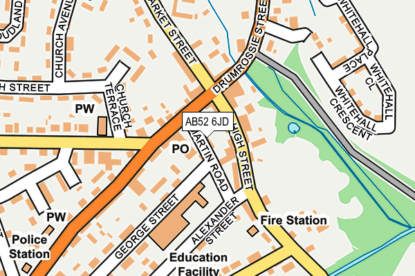 AB52 6JD map - OS OpenMap – Local (Ordnance Survey)