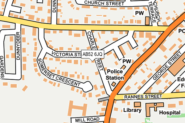 AB52 6JQ map - OS OpenMap – Local (Ordnance Survey)