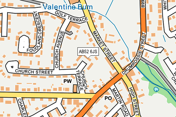 AB52 6JS map - OS OpenMap – Local (Ordnance Survey)