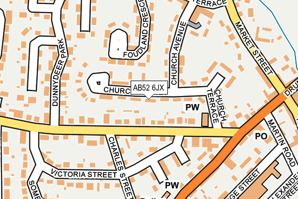 AB52 6JX map - OS OpenMap – Local (Ordnance Survey)