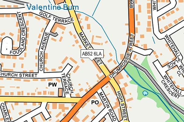 AB52 6LA map - OS OpenMap – Local (Ordnance Survey)