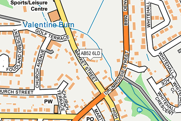 AB52 6LD map - OS OpenMap – Local (Ordnance Survey)