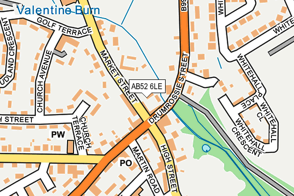 AB52 6LE map - OS OpenMap – Local (Ordnance Survey)