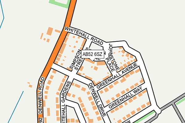 AB52 6SZ map - OS OpenMap – Local (Ordnance Survey)