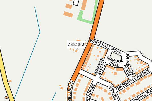 AB52 6TJ map - OS OpenMap – Local (Ordnance Survey)