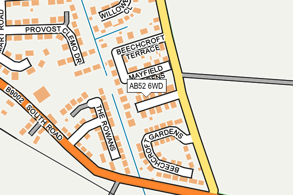 AB52 6WD map - OS OpenMap – Local (Ordnance Survey)