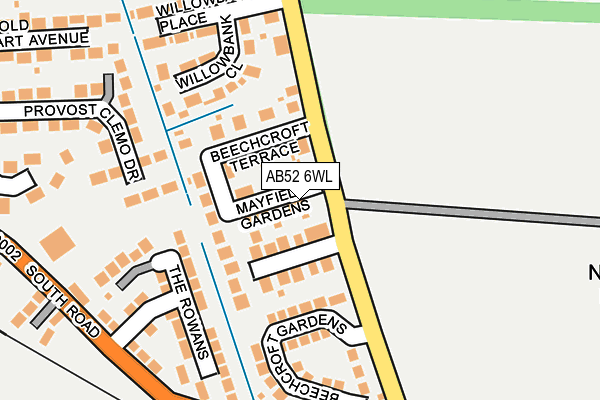 AB52 6WL map - OS OpenMap – Local (Ordnance Survey)