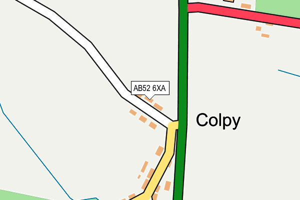 AB52 6XA map - OS OpenMap – Local (Ordnance Survey)