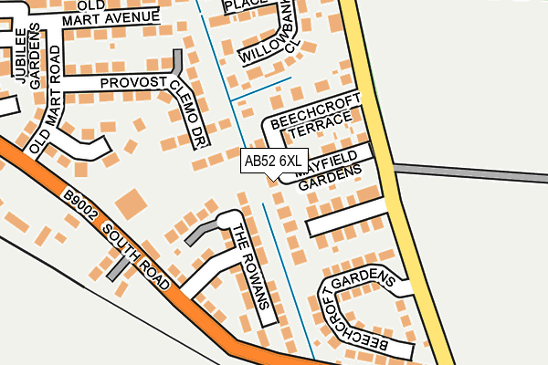 AB52 6XL map - OS OpenMap – Local (Ordnance Survey)