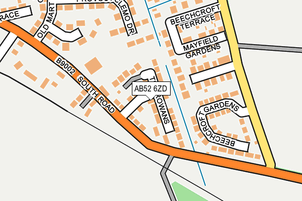AB52 6ZD map - OS OpenMap – Local (Ordnance Survey)