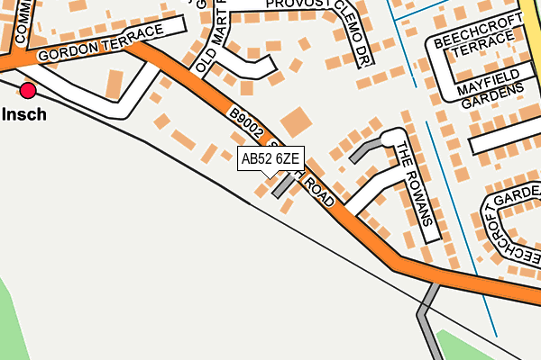 AB52 6ZE map - OS OpenMap – Local (Ordnance Survey)