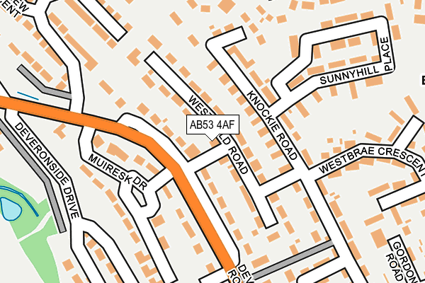 AB53 4AF map - OS OpenMap – Local (Ordnance Survey)