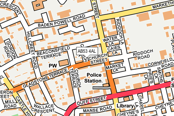 AB53 4AL map - OS OpenMap – Local (Ordnance Survey)