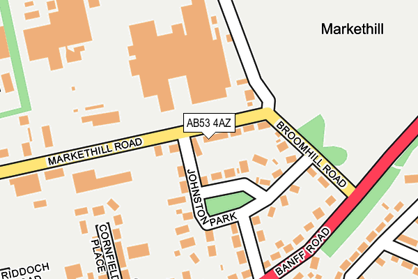 AB53 4AZ map - OS OpenMap – Local (Ordnance Survey)
