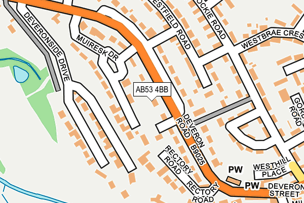 AB53 4BB map - OS OpenMap – Local (Ordnance Survey)