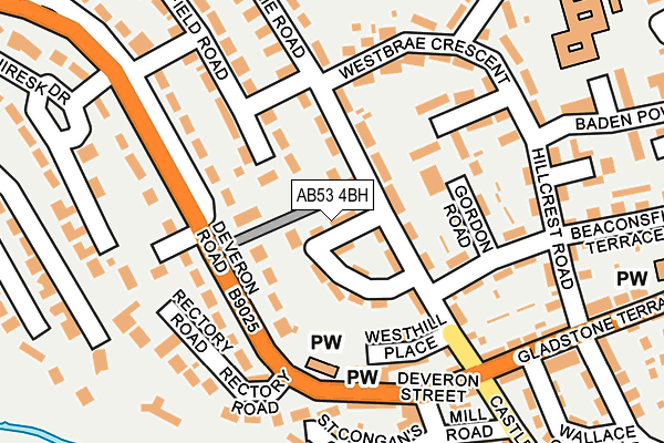 AB53 4BH map - OS OpenMap – Local (Ordnance Survey)